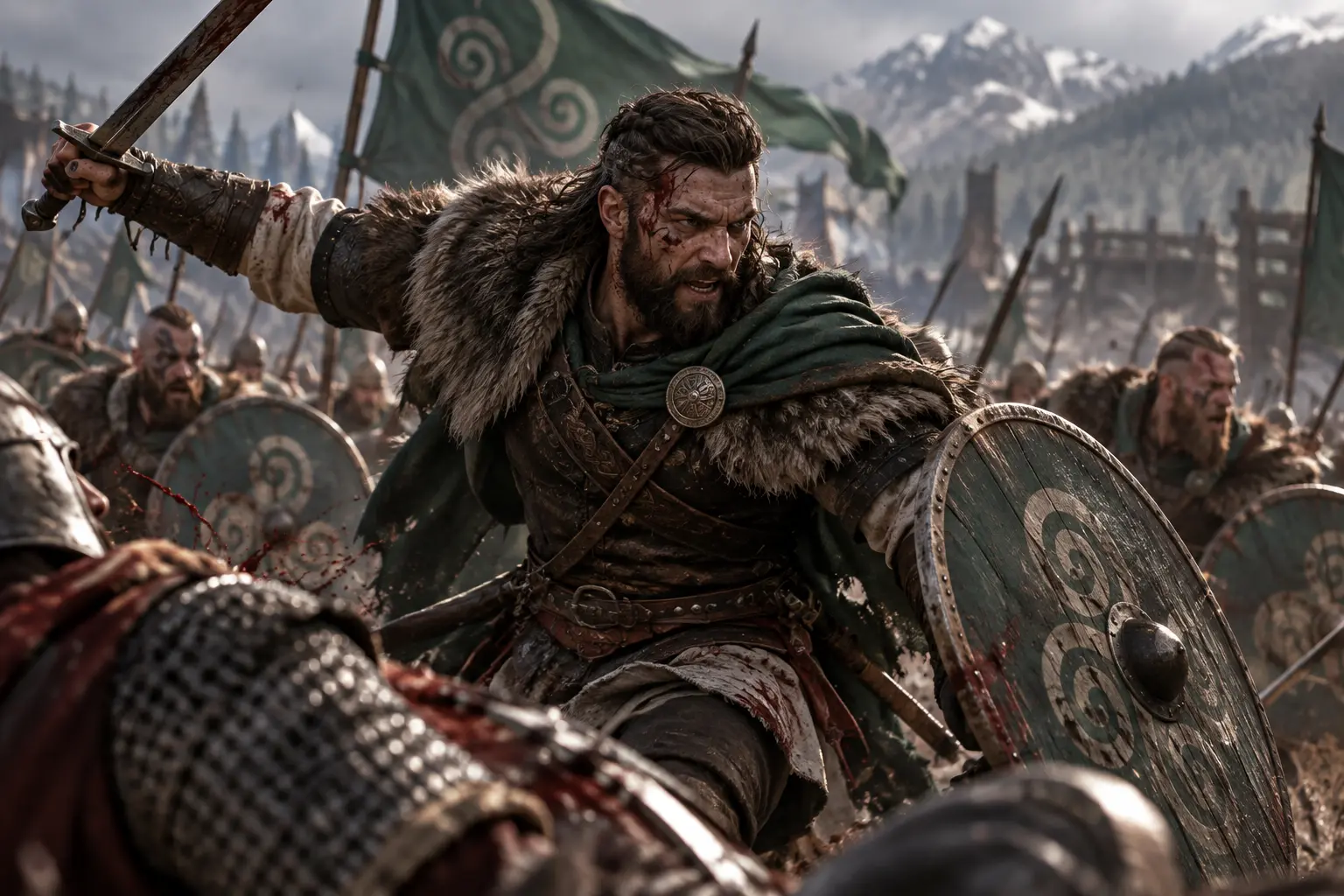 Brannoc Morcar Battania saflarında savaşırken